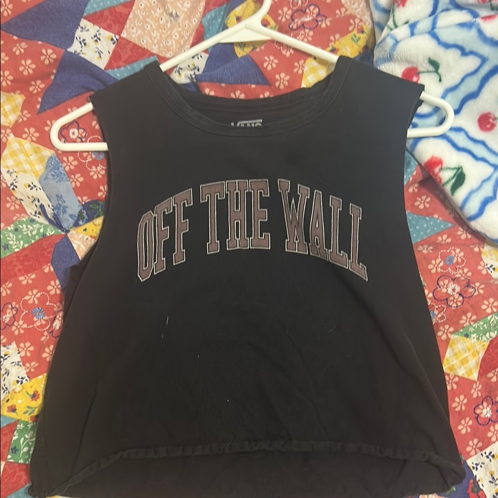 Vans Black Tank Top - Off The Wall